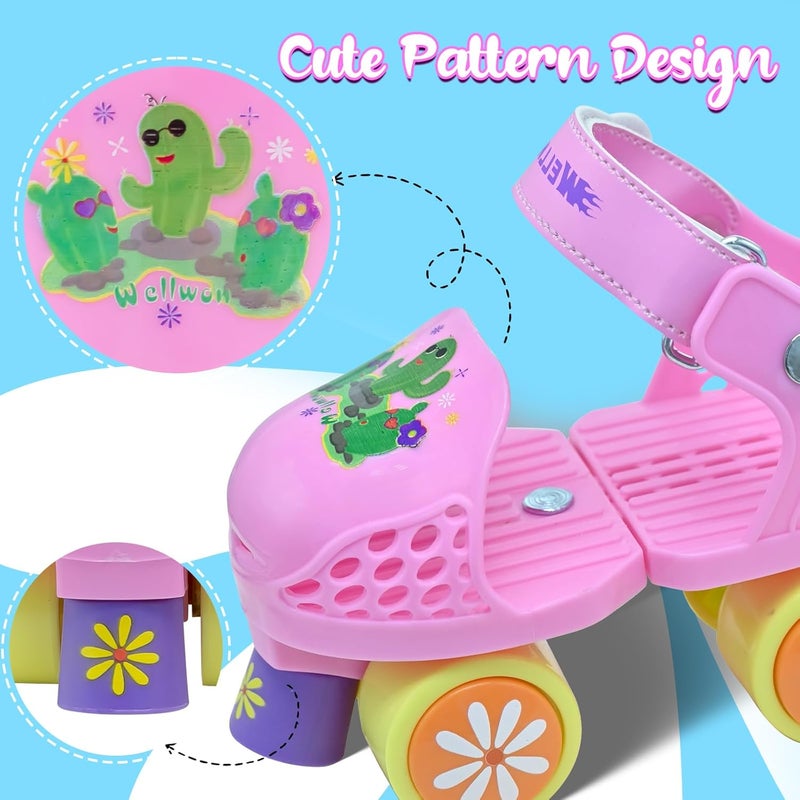 WELLWON Kids Roller Skate for Girls Boys Ages 2-5 Years Old, Adjustable Toddler Rollerskates, Children Beginner Roller Skate - Image 5